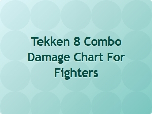 Tekken 8 Fighter Combo Damage Chart